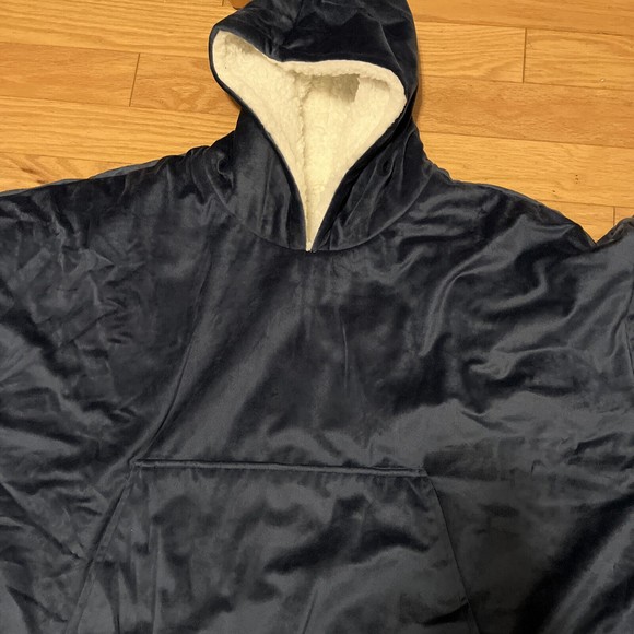 Comfy Bedding The Comfy Original Wearable Blanket Navy Blue Hoodie